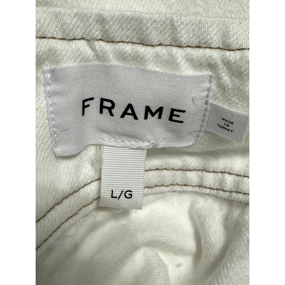Frame Micro Flame Denim White Mini Dress - Picture 8 of 9